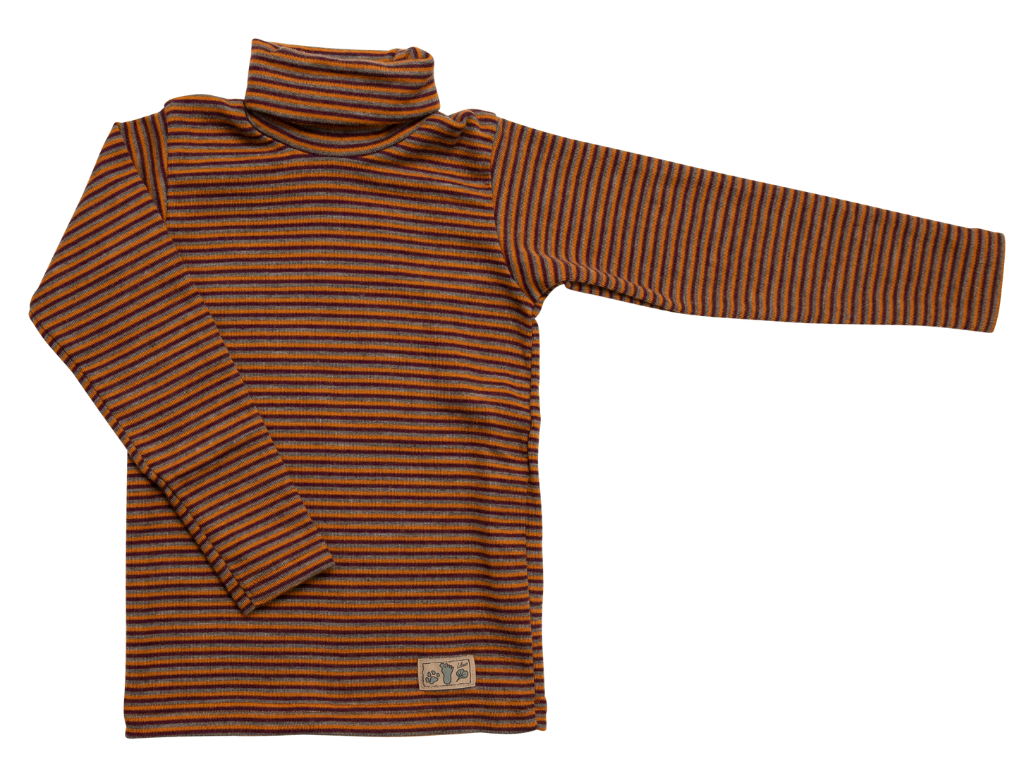 Rollkragen. Longsleeve. gestreift. Wolle/Seide | Lilano