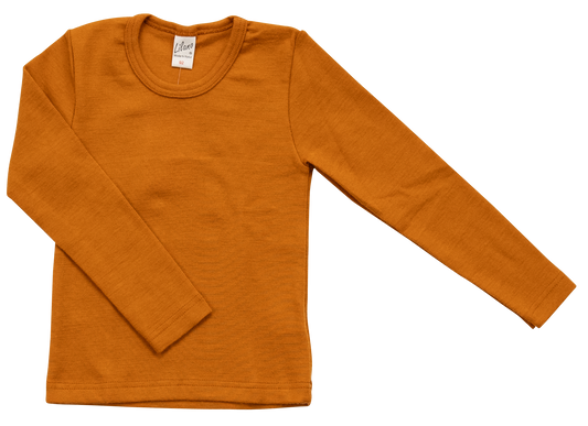 Shirt. Unterhemd aus Wolle/Seide. curry | Lilano