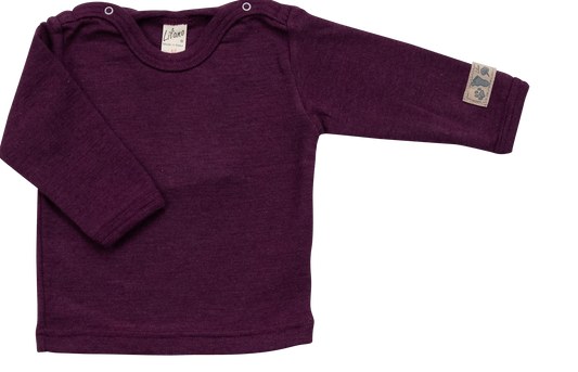 Kinder Shirt aus Wolle/Seide, mit Druckknöpfen in versch. Farben | Lilano