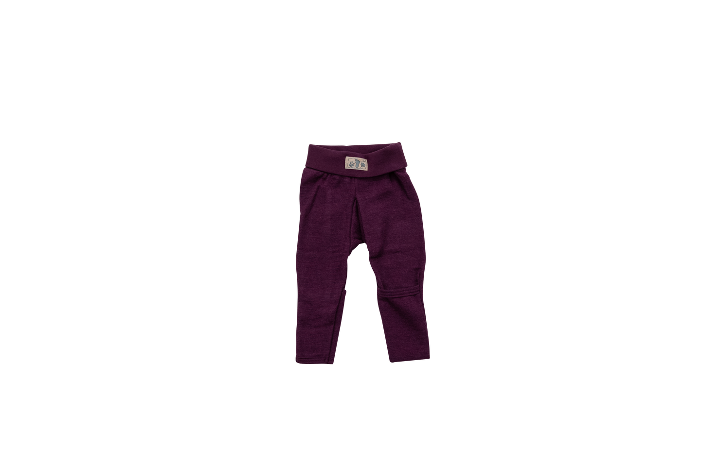 Babyhose mit Nabelbund und Beinumschlag, beere | Wolle Seide | Lilano