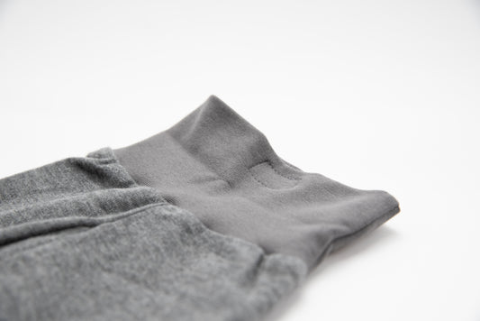 Babyhose mit Nabelbund und Beinumschlag, mauve | Wolle Seide | Lilano