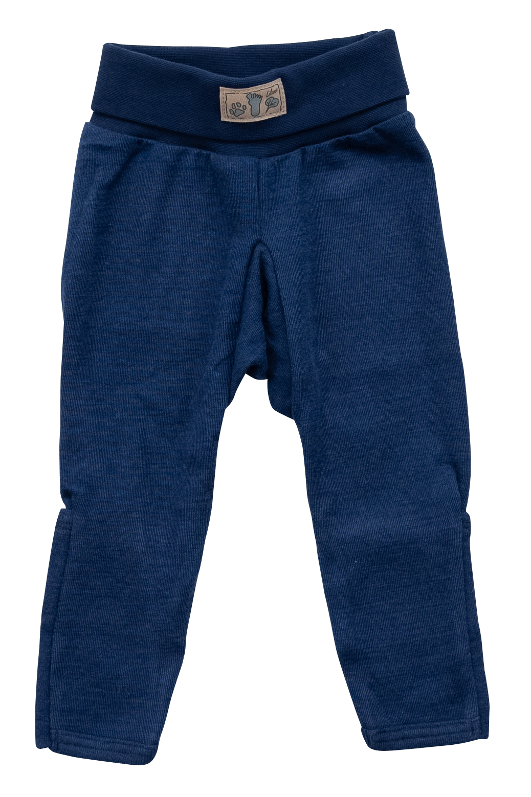 Babyhose mit Nabelbund und Beinumschlag, marine | Wolle Seide | Lilano