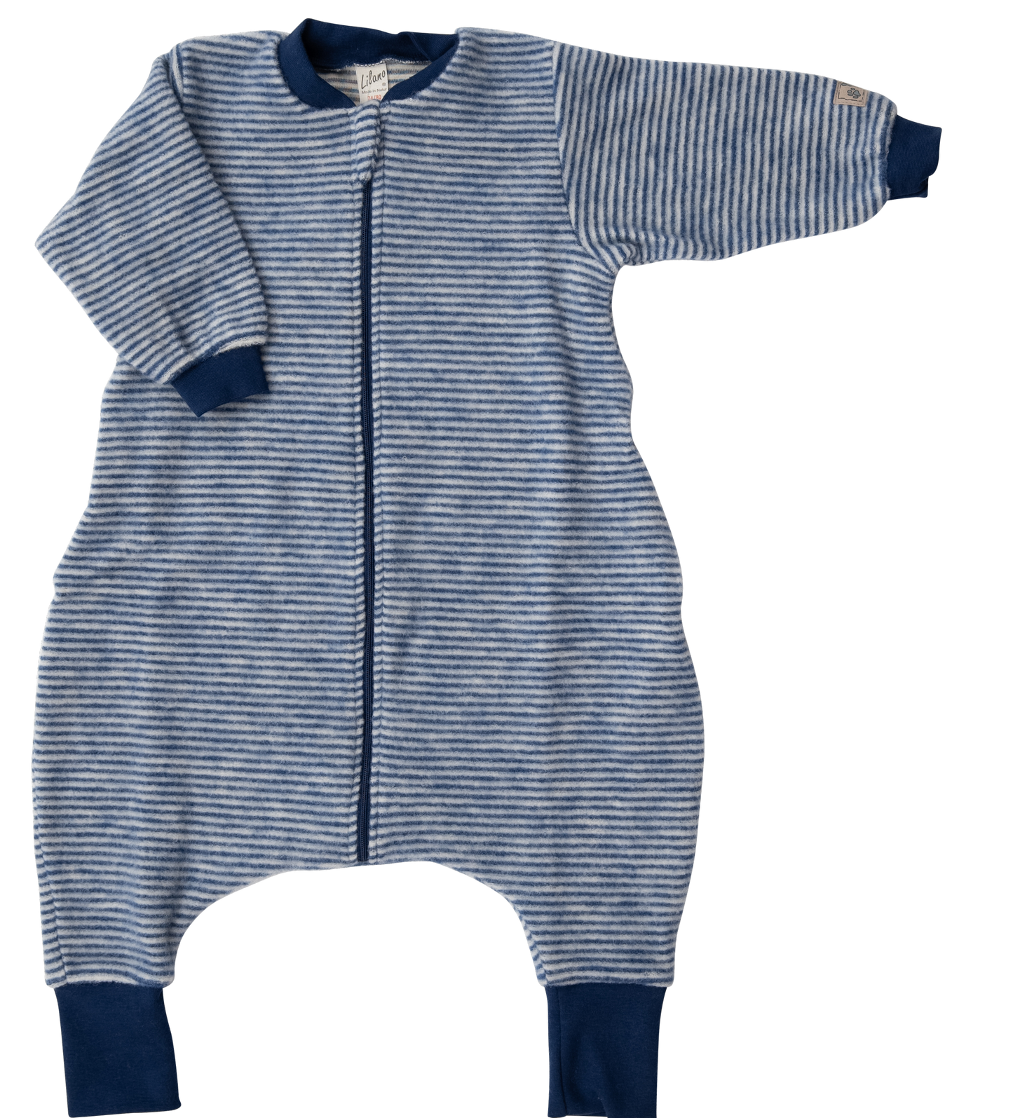 Schurwolle Schlafsack mit Füßen. marine | Lilano