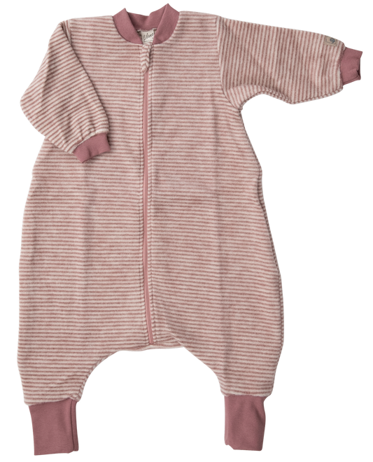 Schurwolle Schlafsack mit Füßen. mauve | Lilano