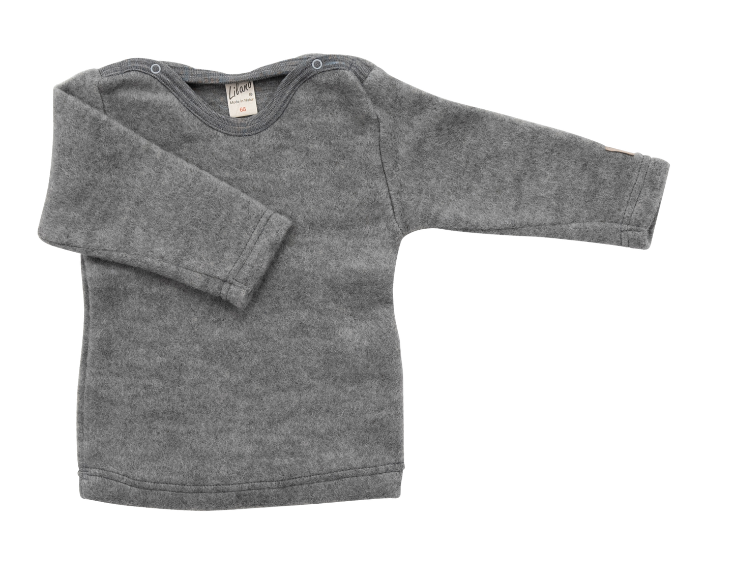 Pullover aus Wolle mit Druckknöpfen. grau | Lilano