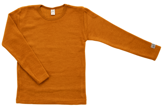 Pullover aus Wollplüsch, curry | Lilano