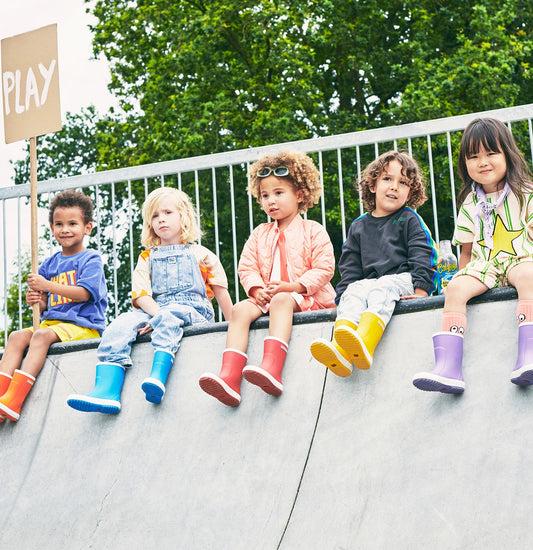 Regenstiefel aus Naturkautschuk, Lila/Purple | Bergstein