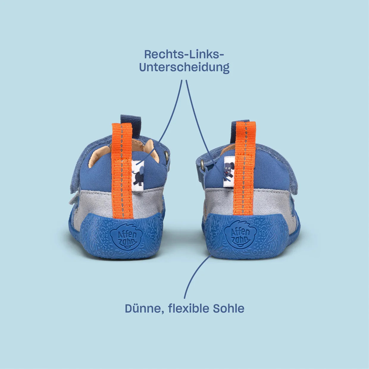 Affenzahn Lauflerner Sandale Freely - Elefant, Infosgraphik