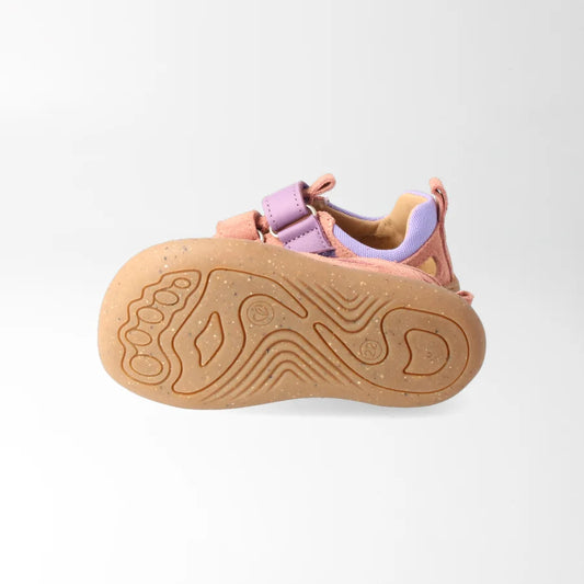 bLIFESTYLE Barfußsandale kammmolchSTYLE in Wolkenrosa für Mädchen, Sohle