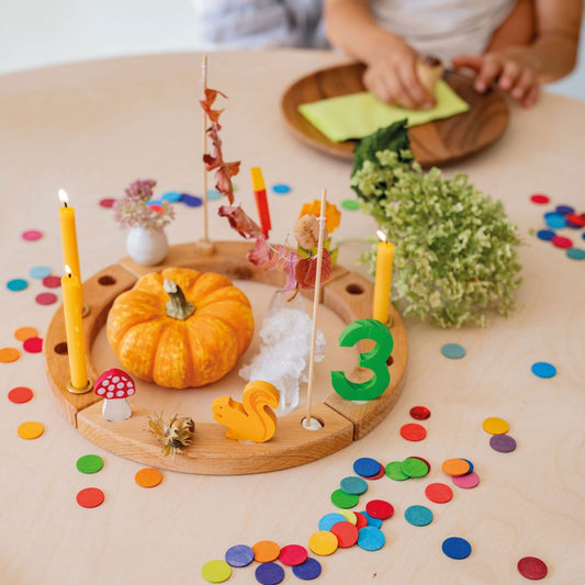 Geburtstagsring, Naturholz, 12 Löcher | Grimms