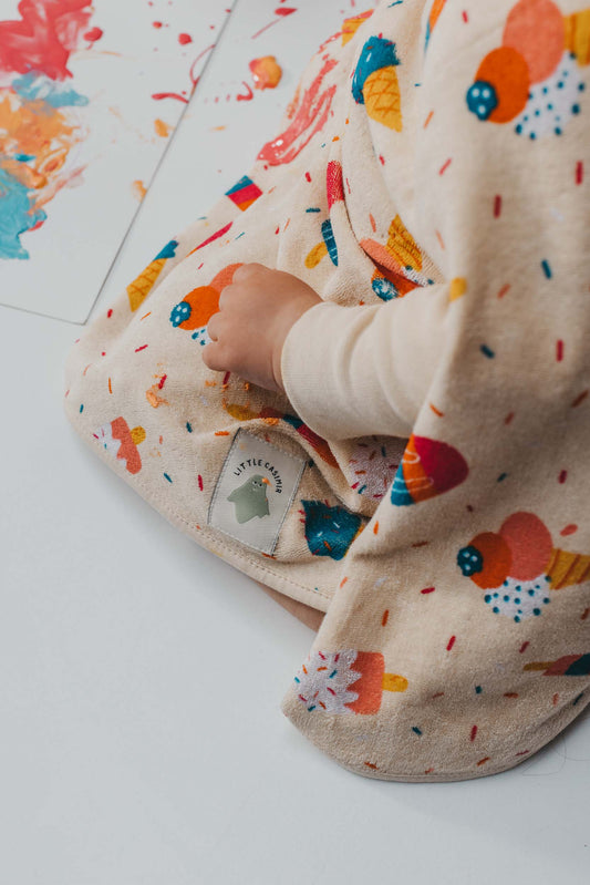 Limited Edition. Lätzchen "Boo" , Ice Cream. Frottee. wasserdicht | Little Casimir