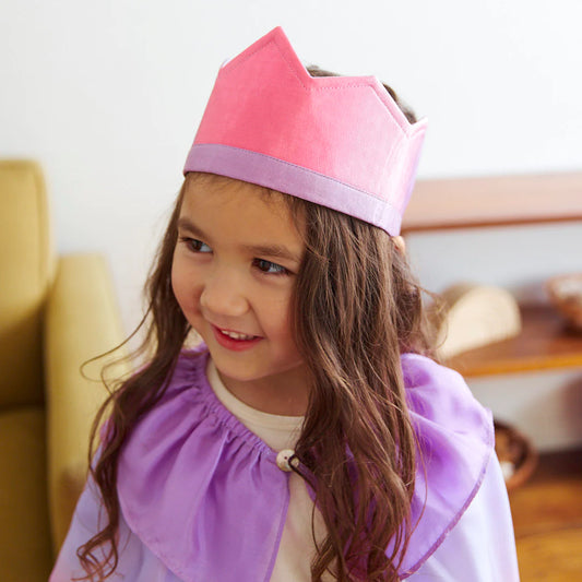 Geburtstagskrone. Seide. rosa. türkis. wendbar.