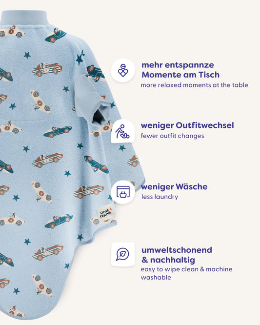 Weiches Frottee Ärmellätzchen Little Casimir Boo Signature im Sky Racers Design - Fuktionen