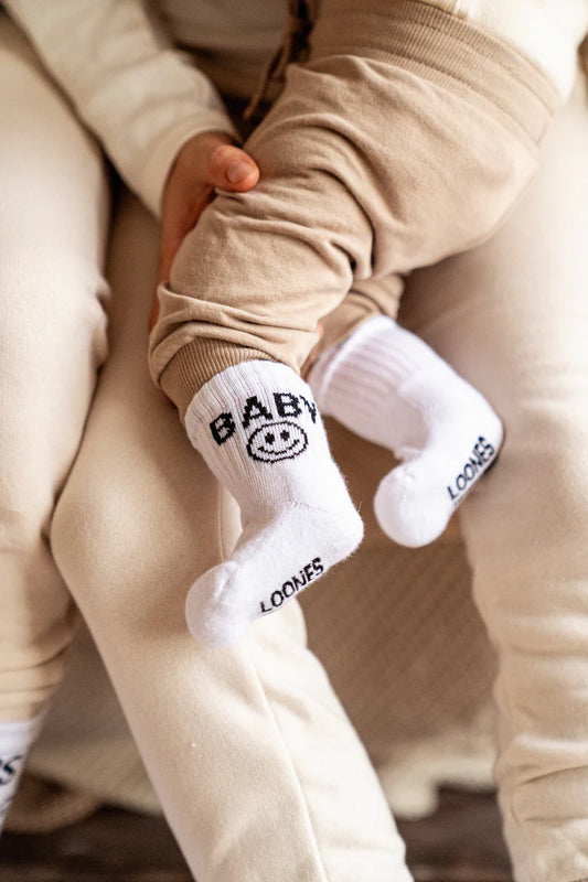 Baby Socken - weiß - Biobaumwolle | LOONES
