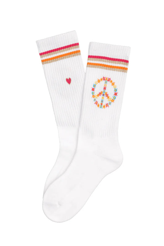 Love and Peace Socken - plum - Biobaumwolle | LOONES
