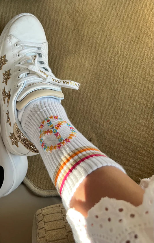 Love and Peace Socken - plum - Biobaumwolle | LOONES