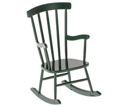 Mäuse-Schaukelstuhl – Dunkelgrün (Metall) | Maileg