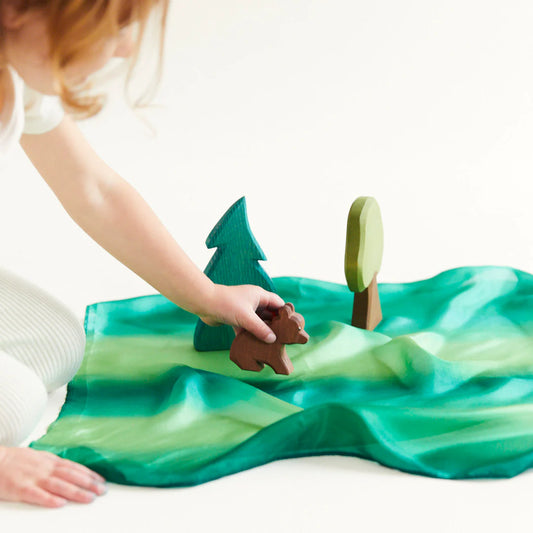 Mini Earth Playsilk | Spieltücher aus reiner Maulbeerseide | Sarah's Silk
