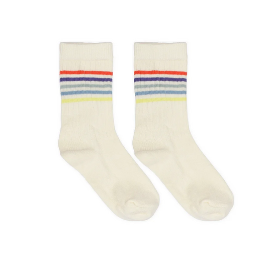 Sportsocken. Weiß. Mit Streifen