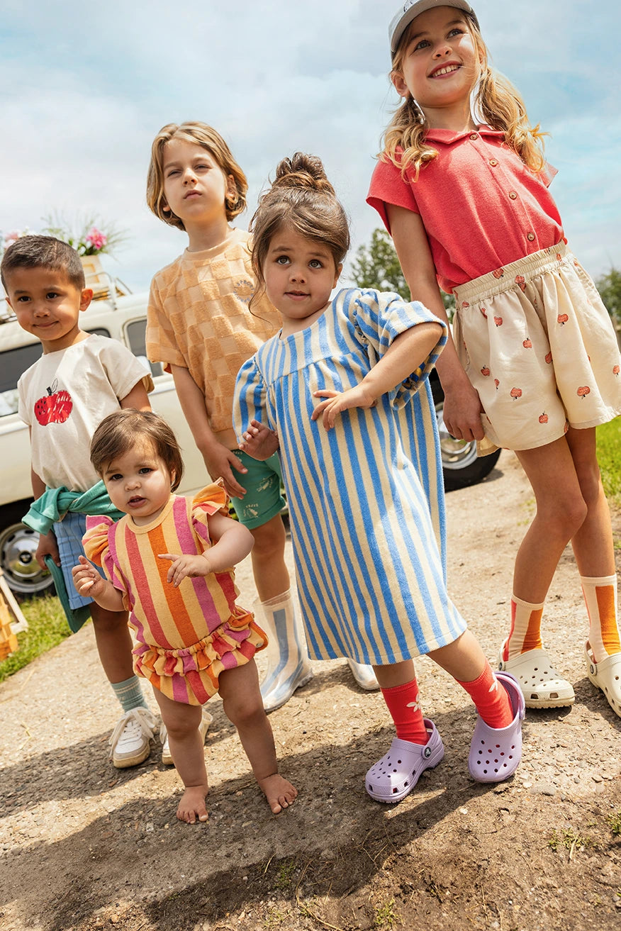 Baby Romper. Kurzarm. Gestreift