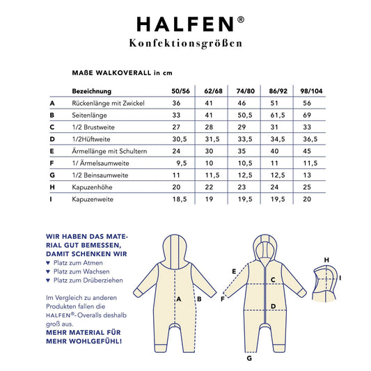 Wollwalk Overall mit Reißverschluß - Bio - kastanie | halfen