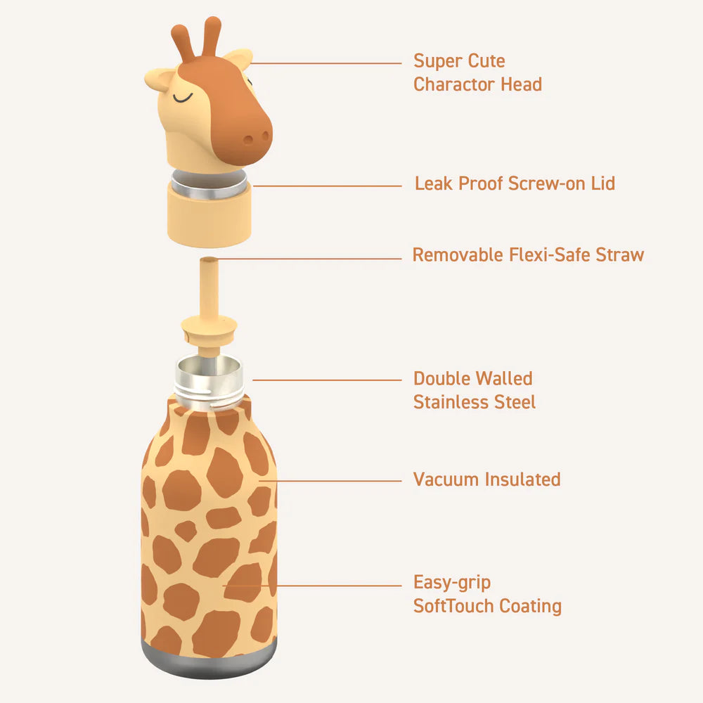 bestie by asobu. Trinkflasche. Isoliert. Giraffe
