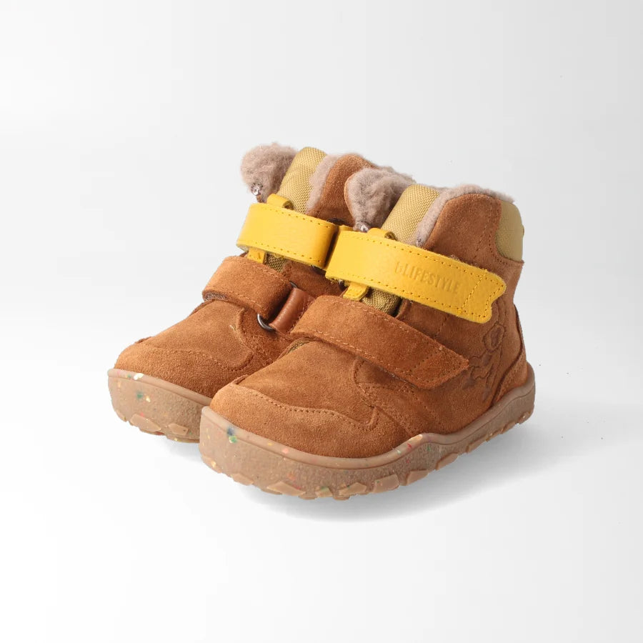 Barfußschuh Winterstiefel gibbonSTYLE TEX haselnuss | bLIFESTYLE