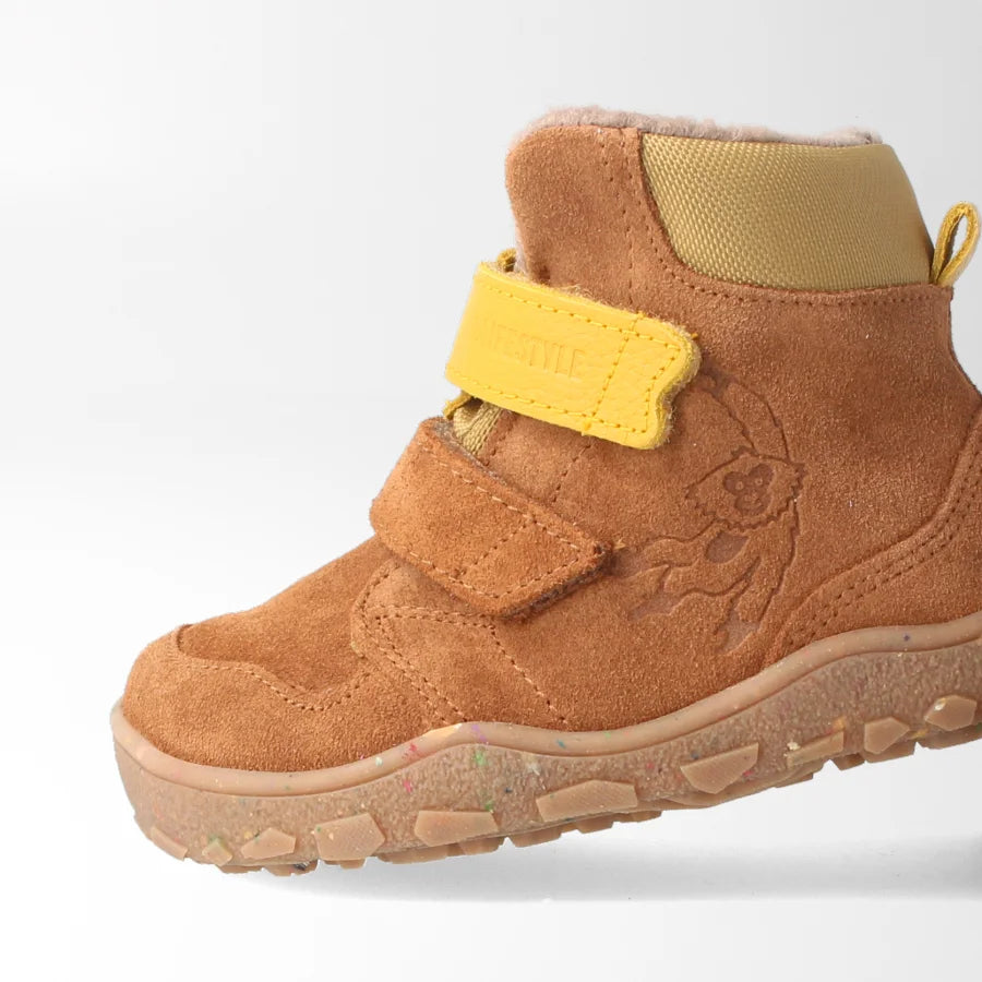 Barfußschuh Winterstiefel gibbonSTYLE TEX haselnuss | bLIFESTYLE
