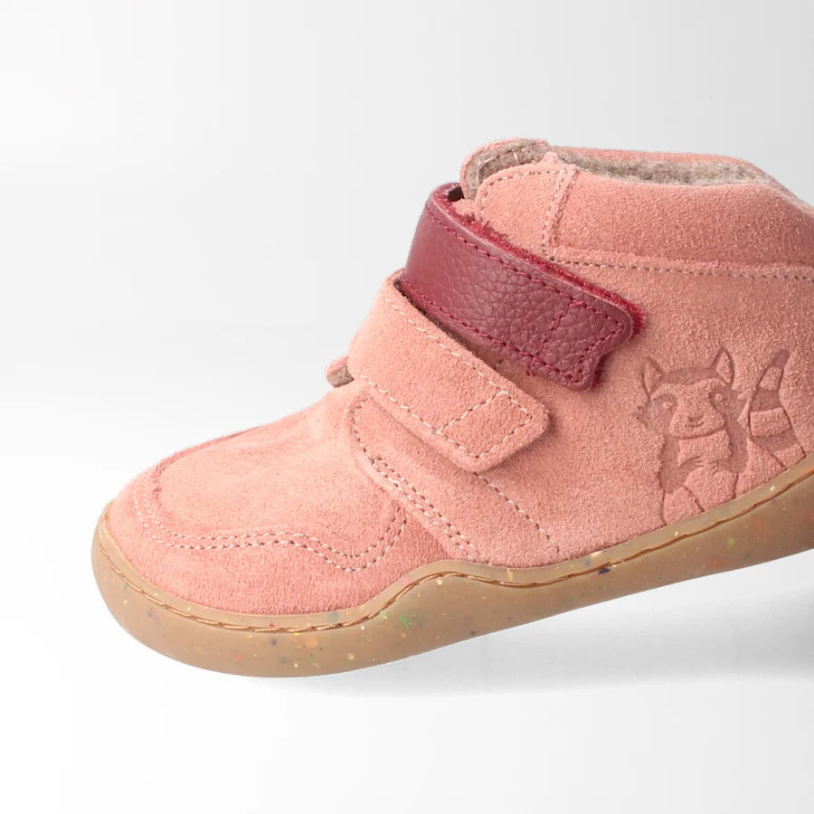 Barfußschuh streifenhörnchenSTYLE altrosa, leicht gefüttert | bLIFESTYLE (extra breit)
