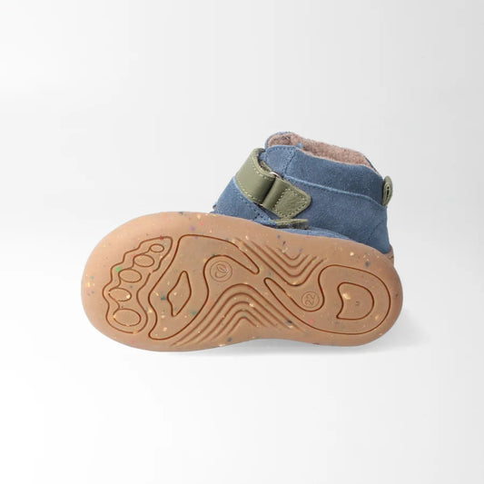 Barfußschuh streifenhörnchenSTYLE meerblau, leicht gefüttert | bLIFESTYLE