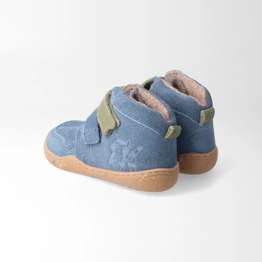 Barfußschuh streifenhörnchenSTYLE meerblau, leicht gefüttert | bLIFESTYLE