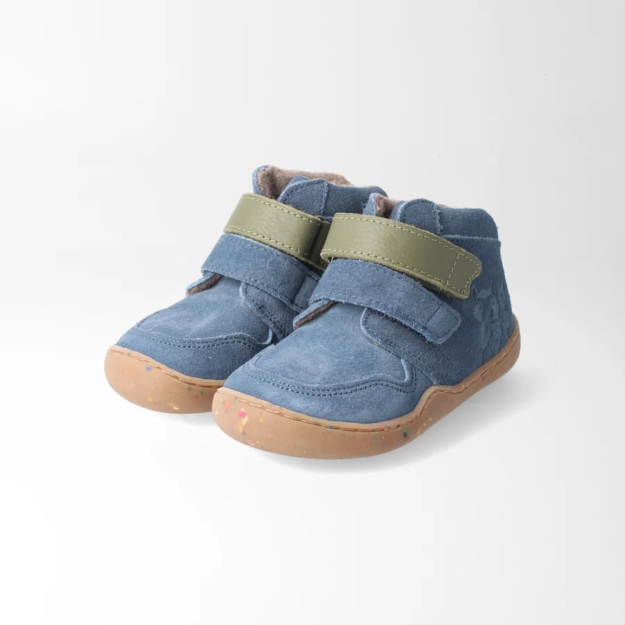 Barfußschuh streifenhörnchenSTYLE meerblau, leicht gefüttert | bLIFESTYLE