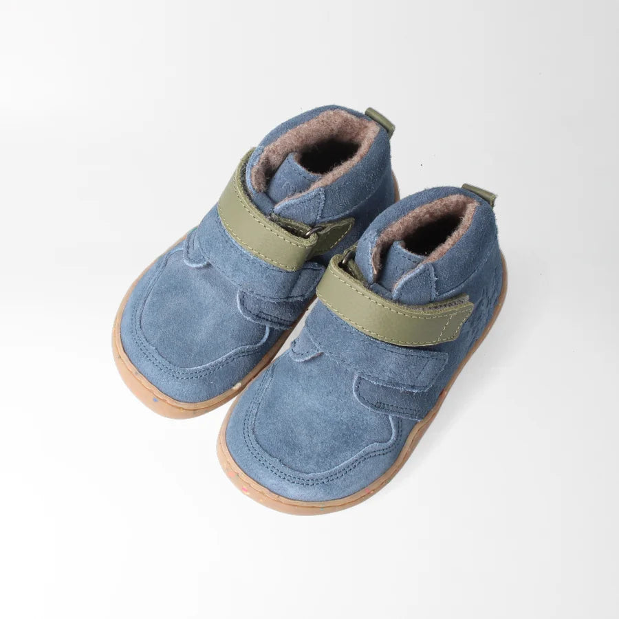 Barfußschuh streifenhörnchenSTYLE meerblau, leicht gefüttert | bLIFESTYLE