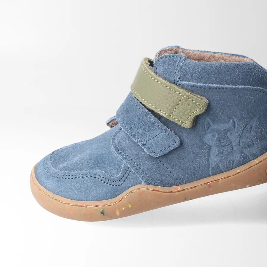 Barfußschuh streifenhörnchenSTYLE meerblau, leicht gefüttert | bLIFESTYLE