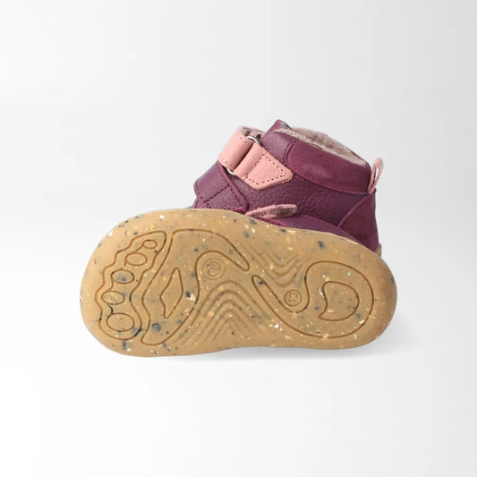 Barfußschuh leicht gefüttert streifenhörnchenSTYLE baby pflaume | bLIFESTYLE