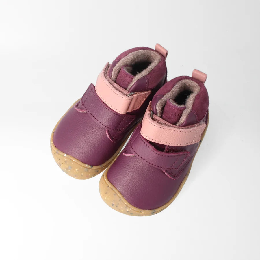 Barfußschuh leicht gefüttert streifenhörnchenSTYLE baby pflaume | bLIFESTYLE
