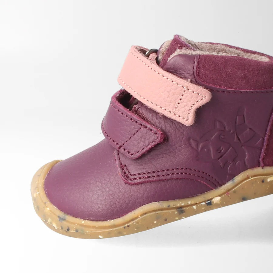 Barfußschuh leicht gefüttert streifenhörnchenSTYLE baby pflaume | bLIFESTYLE