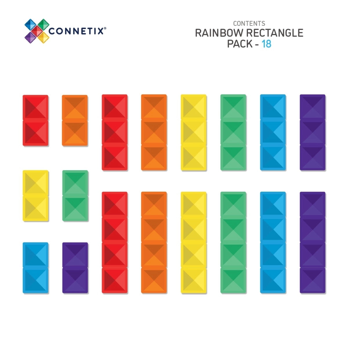 Rainbow. Magnetbausteine. 18 Teile. | Connetix