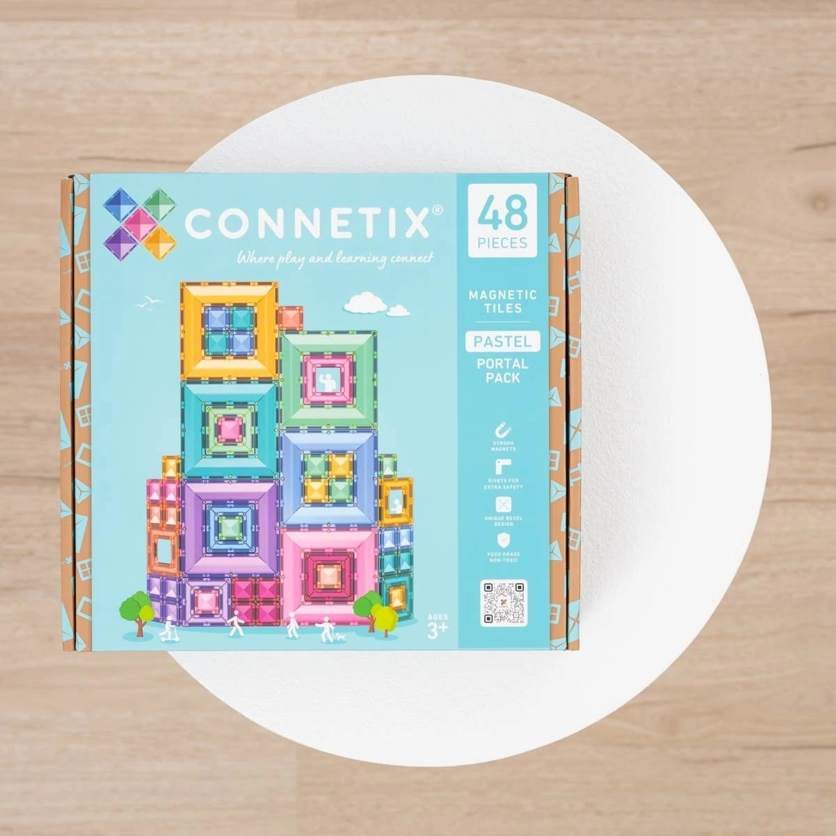 Pastell. Magnetbausteine. Portal Pack 48 Teile. | Connetix