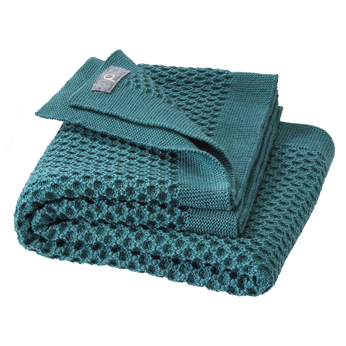 Waben-Strickdecke. Merinowolle. versch. Farben| disana
