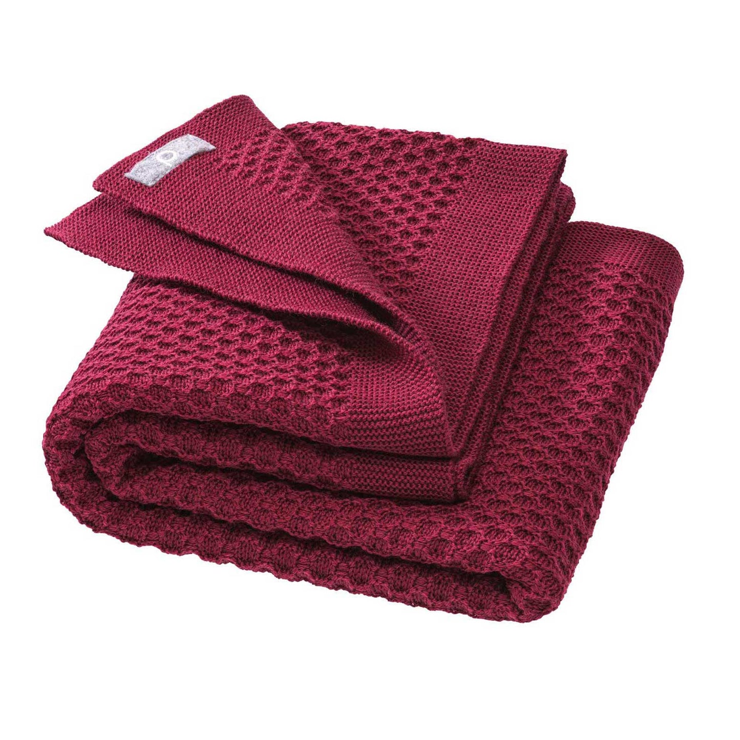 Waben-Strickdecke. Merinowolle. versch. Farben| disana