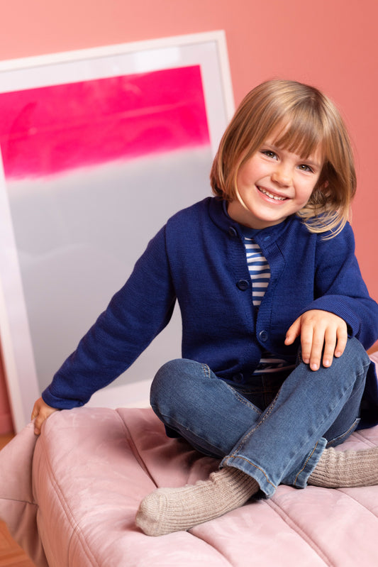 Strickjacke - aubergine | disana