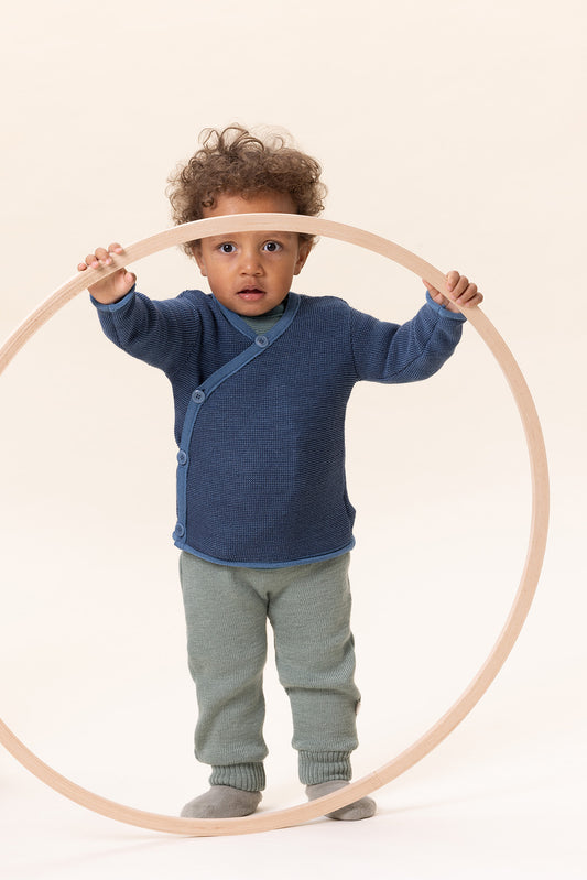 Wickel-Jacke - melange - grau-natur | disana