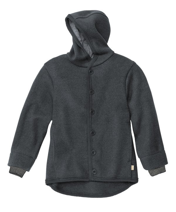 Wollwalk-Jacke. Winterjacke. Übergangsjacke. Anthrazit | disana