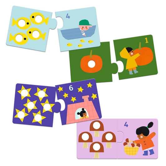 Puzzle. "Duo-erste Zahlen" | Djeco