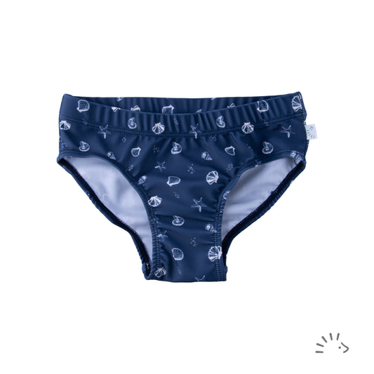 Vielseitige Badehose für Strand und Pool | Muschel Blau | popolini