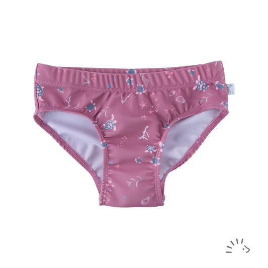 Vielseitige Badehose für Strand und Pool | Schildkröte Mauve | popolini