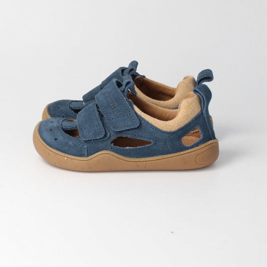 SALAMANDRA Barfußsandale: Stil trifft Komfort & Sicherheit! Bio-Veloursleder, Meerblau | bLIFESTYLE