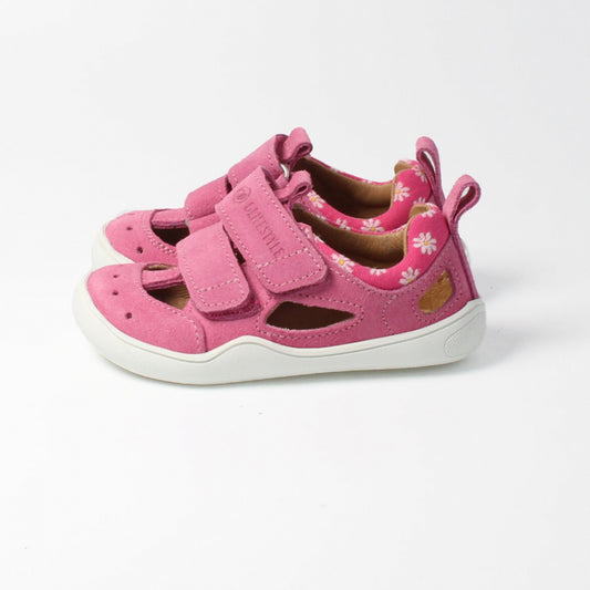 SALAMANDRA Barfußsandale: Stil trifft Komfort & Sicherheit! Bio-Veloursleder, Himbeere | bLIFESTYLE