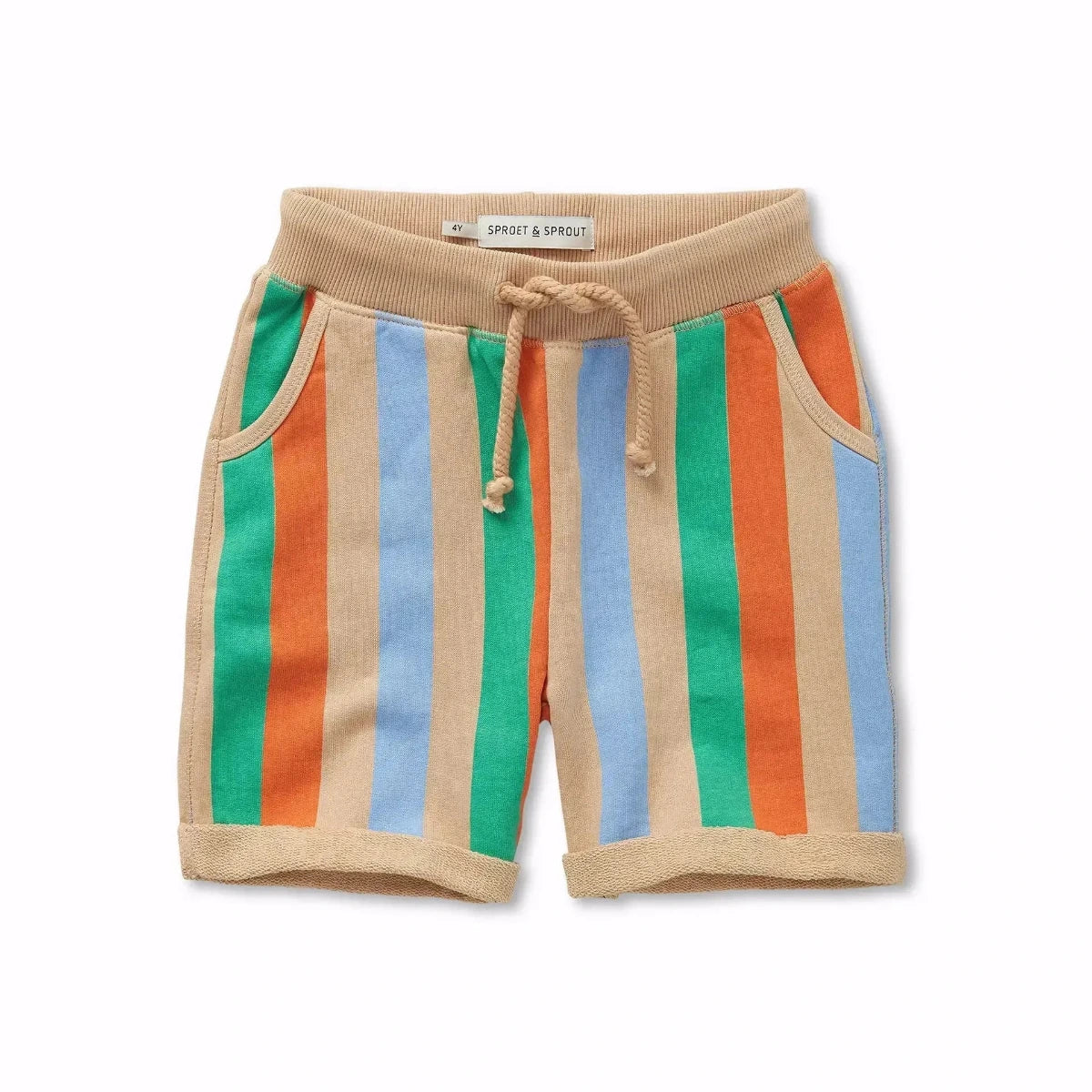 Sweatshort mit Streifen-Muster